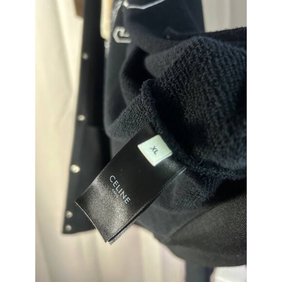 Celine Black & White Teddy Varsity Jacket (Minor Discolor) - Picture 13 of 16